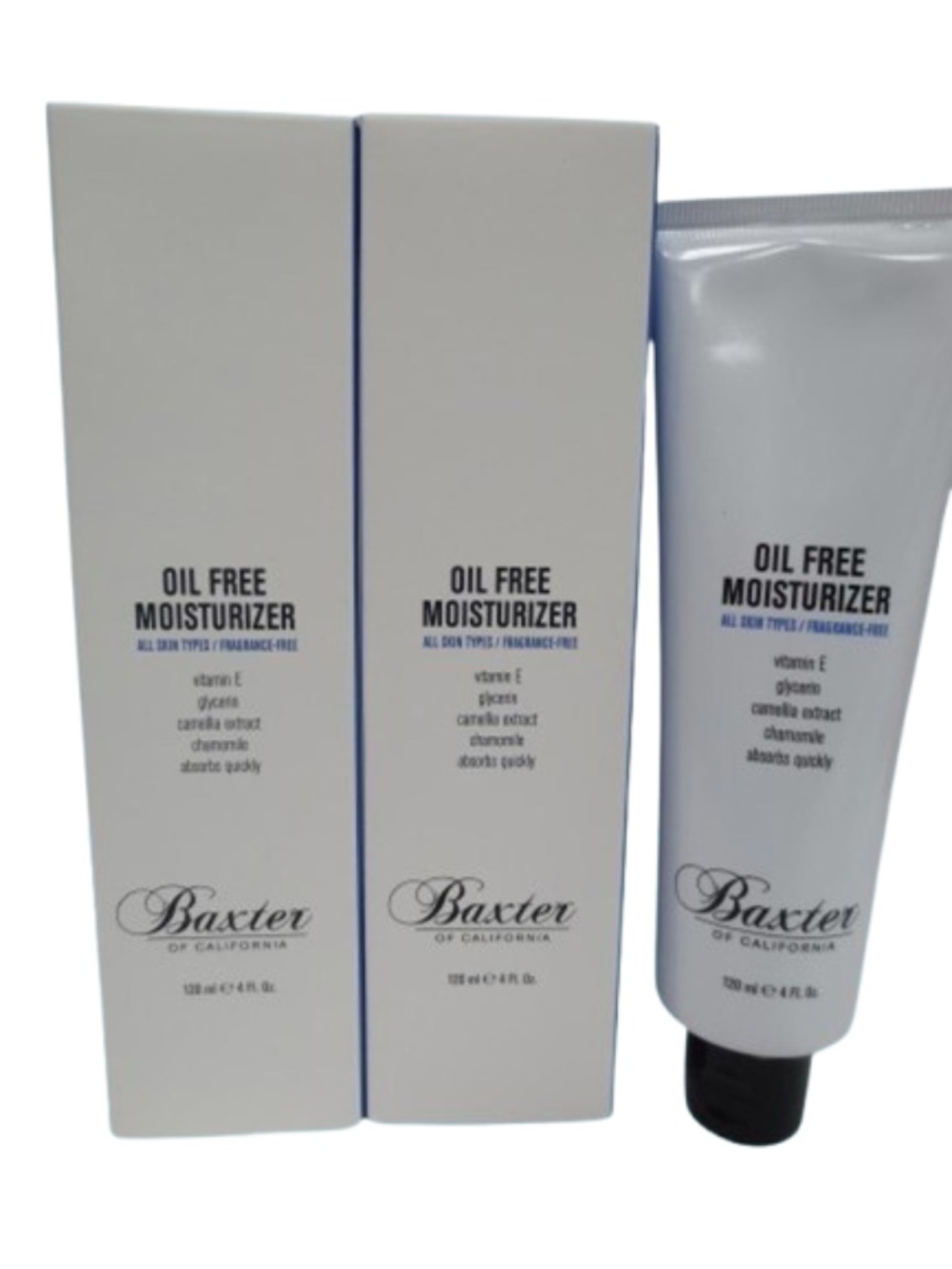BAXTER OIL FREE MOISTURIZER ALL SKIN TYPES 4 OZ 2PC LOT